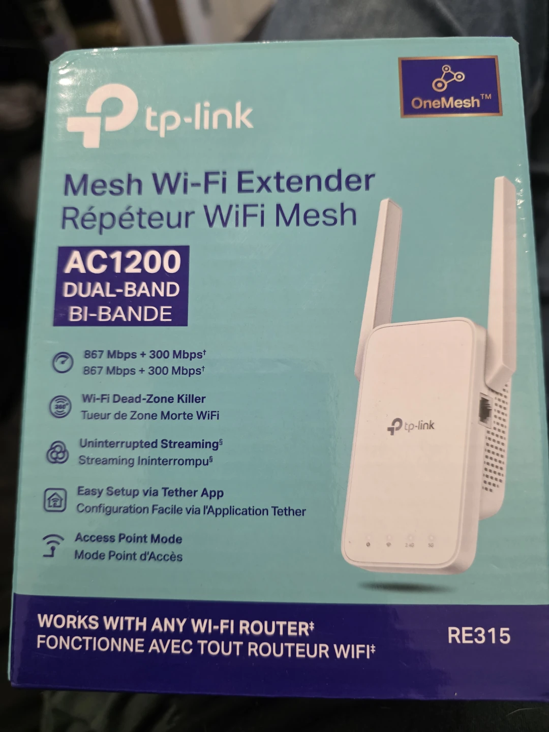 TP-Link AC1200 Mesh Wi-Fi Extender RE315