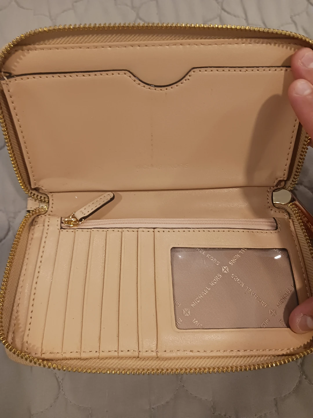 Michael Kors Gold Floral Zip Around Wallet - photo 5