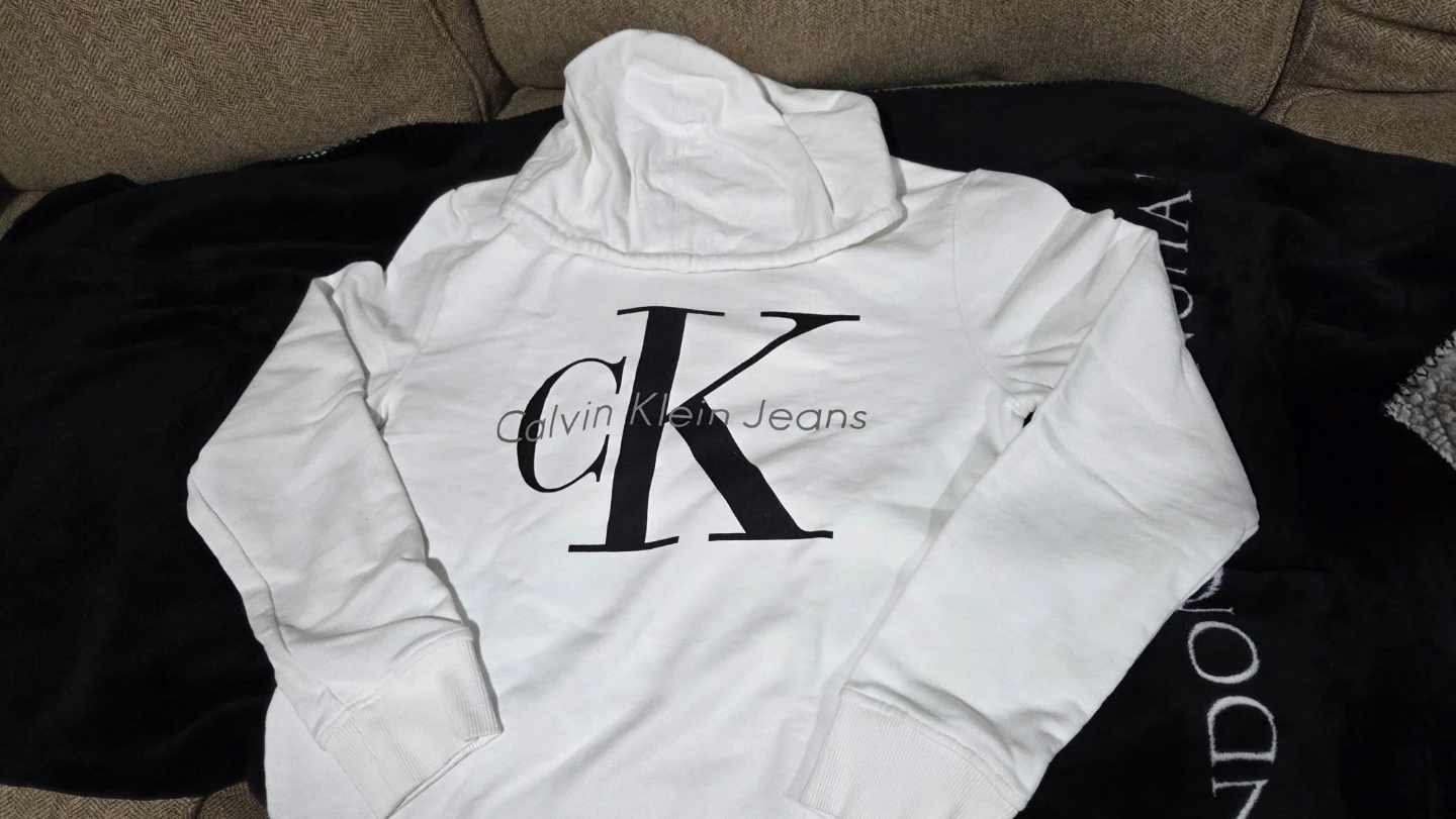 Calvin Klein Jeans White Hoodie