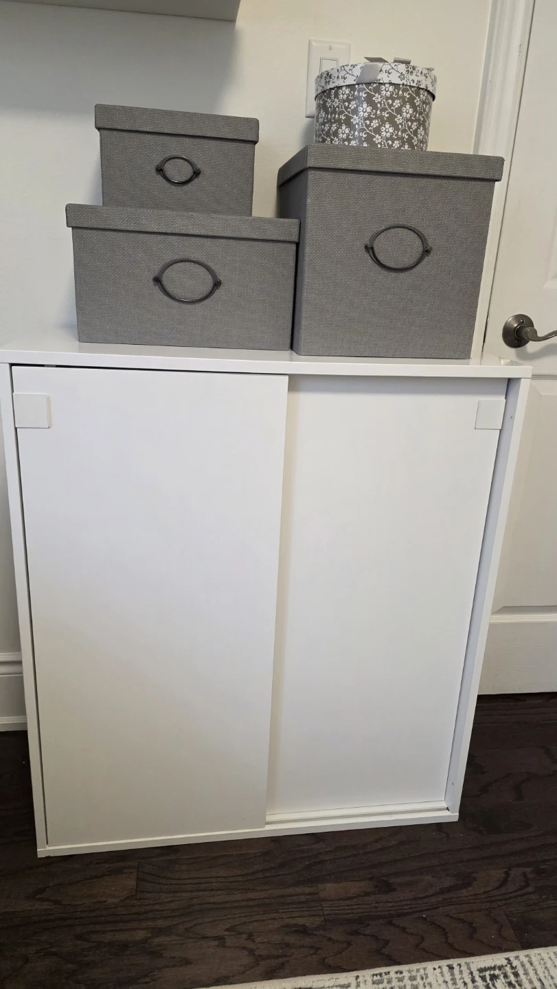IKEA VIHALS Cabinet with Sliding Doors - White - photo 2