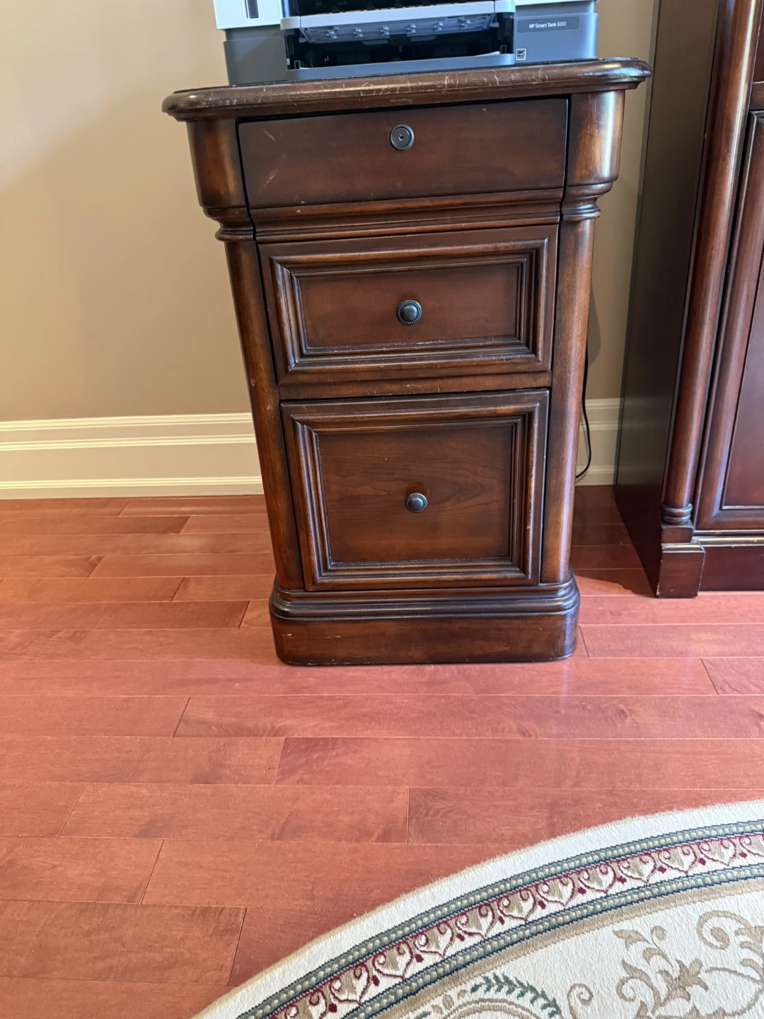 Wooden filing cabinet