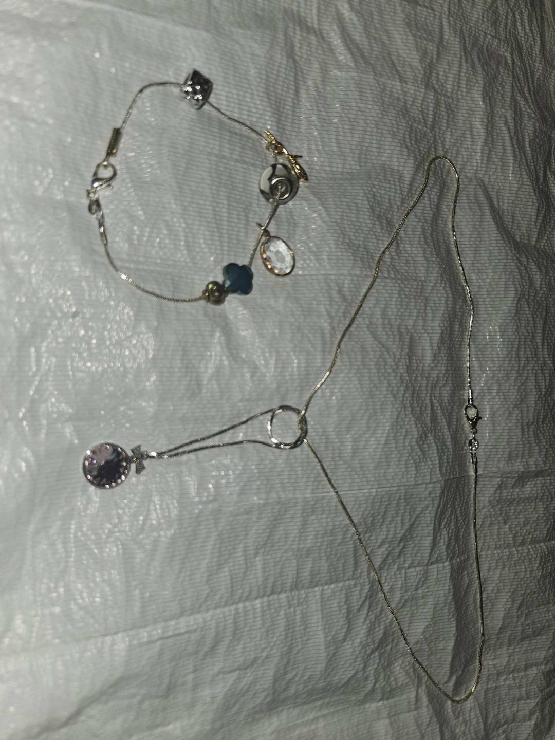 Silver S925 Necklace and Bracelet Set - photo 2