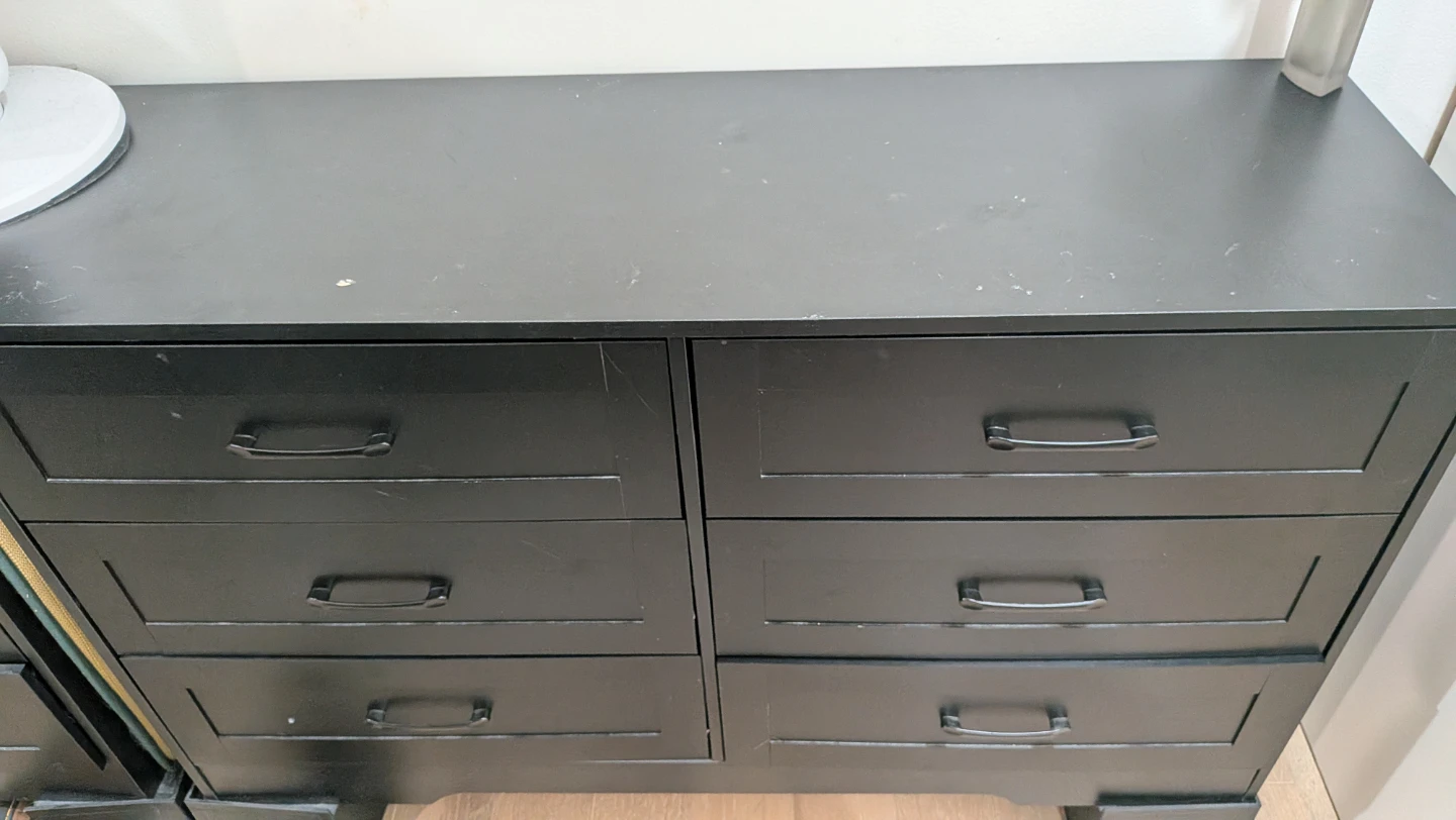 Black 6-Drawer Dresser - photo 3