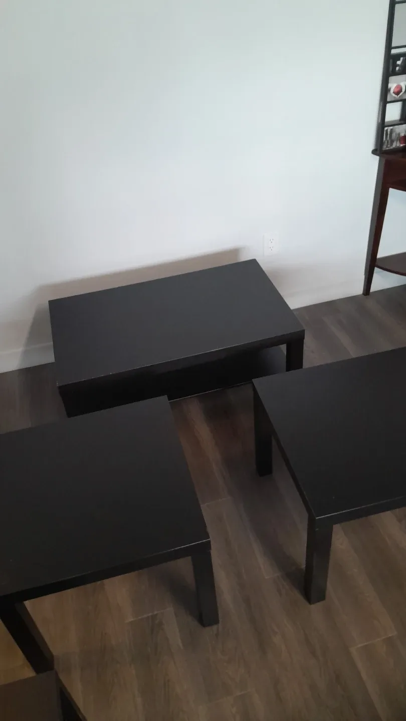 Set of 3 Black Coffee Tables - photo 2
