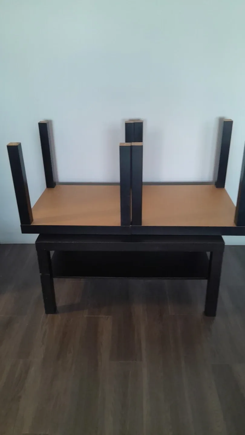 Set of 3 Black Coffee Tables - photo 4