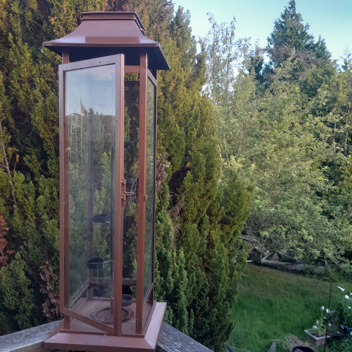 Painted Copper Lantern with Multiple Tealight Holders - photo 3