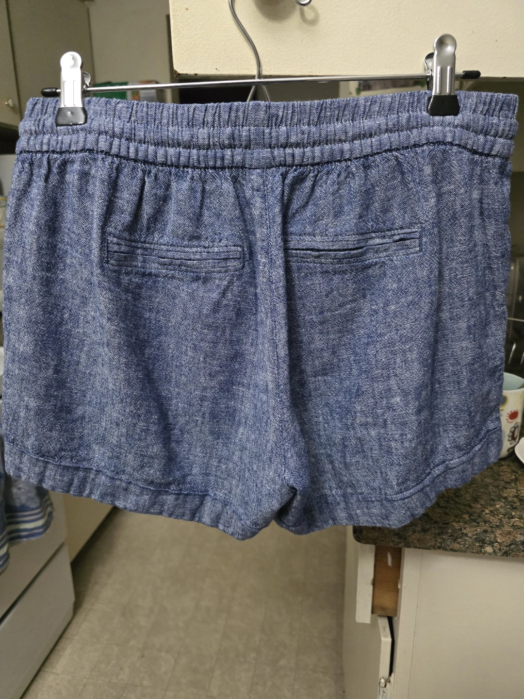 Old Navy Blue linen blend shorts size Small - photo 2