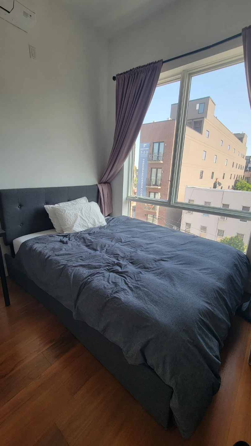 Dark Gray Upholstered Platform Bed Frame with Storage