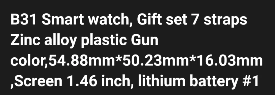 BIBI Watch B3 Smartwatch Gift Set with 7 Straps - photo 5