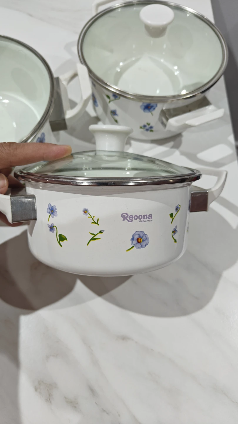 Recona Kitchen Ware Set - 3 Pots with Lids - photo 2