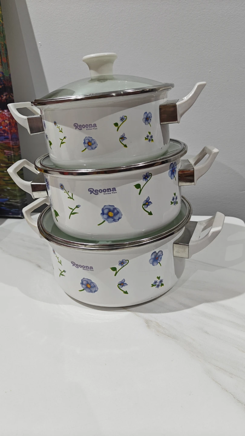 Recona Kitchen Ware Set - 3 Pots with Lids - photo 4