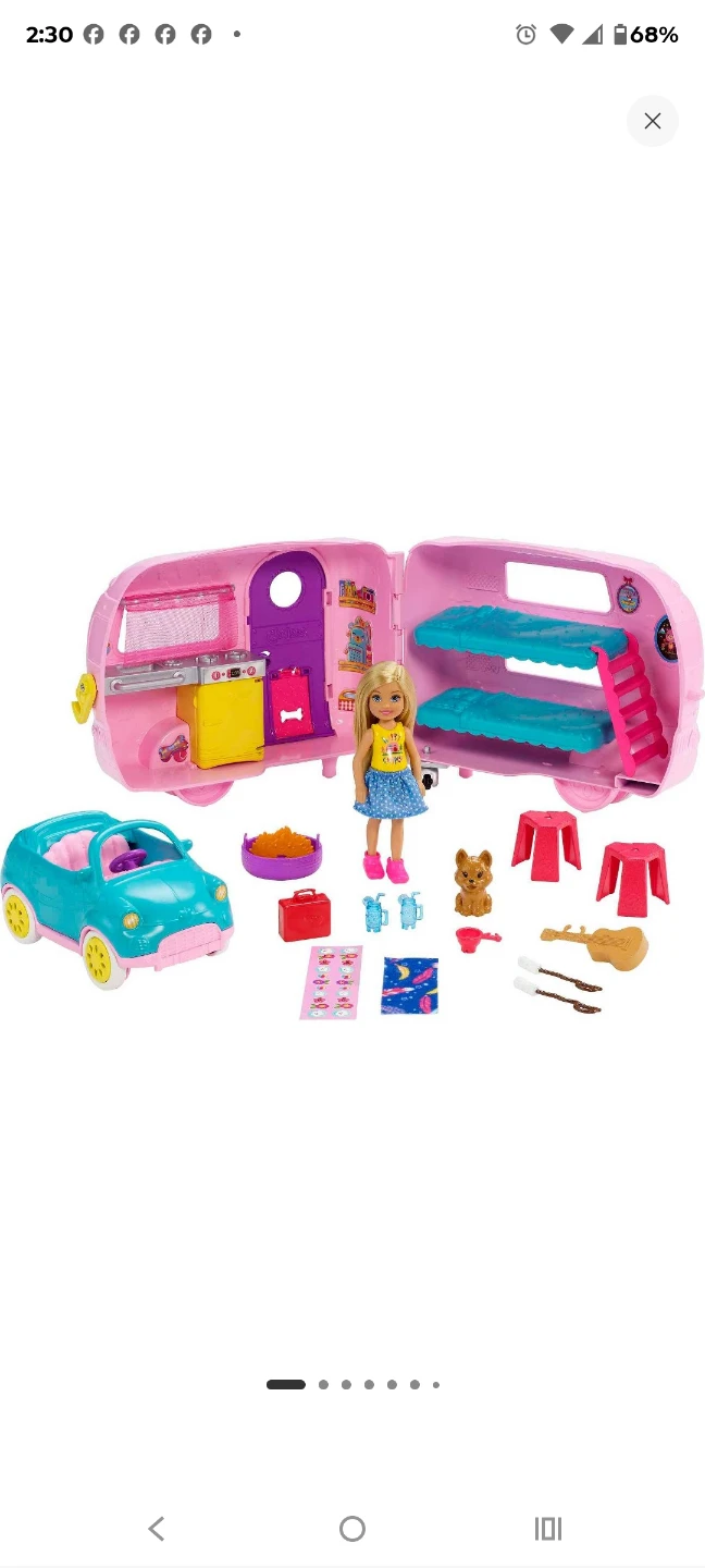 Barbie Chelsea Camper Playset with Doll and Accessories