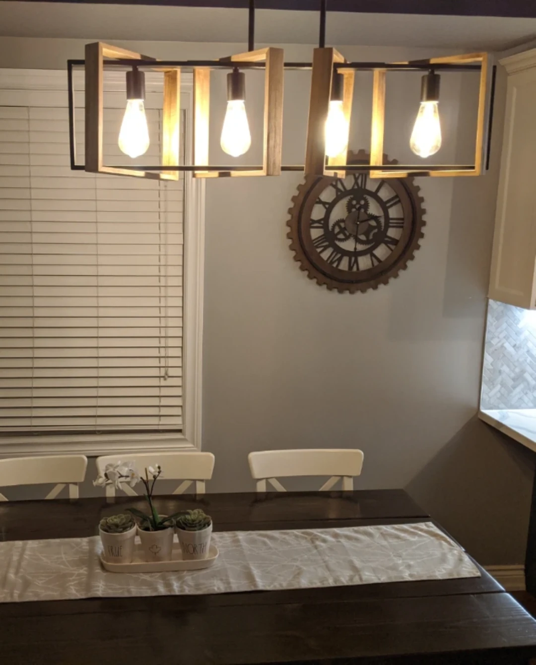 Rustic Wood and Metal Chandelier - photo 3