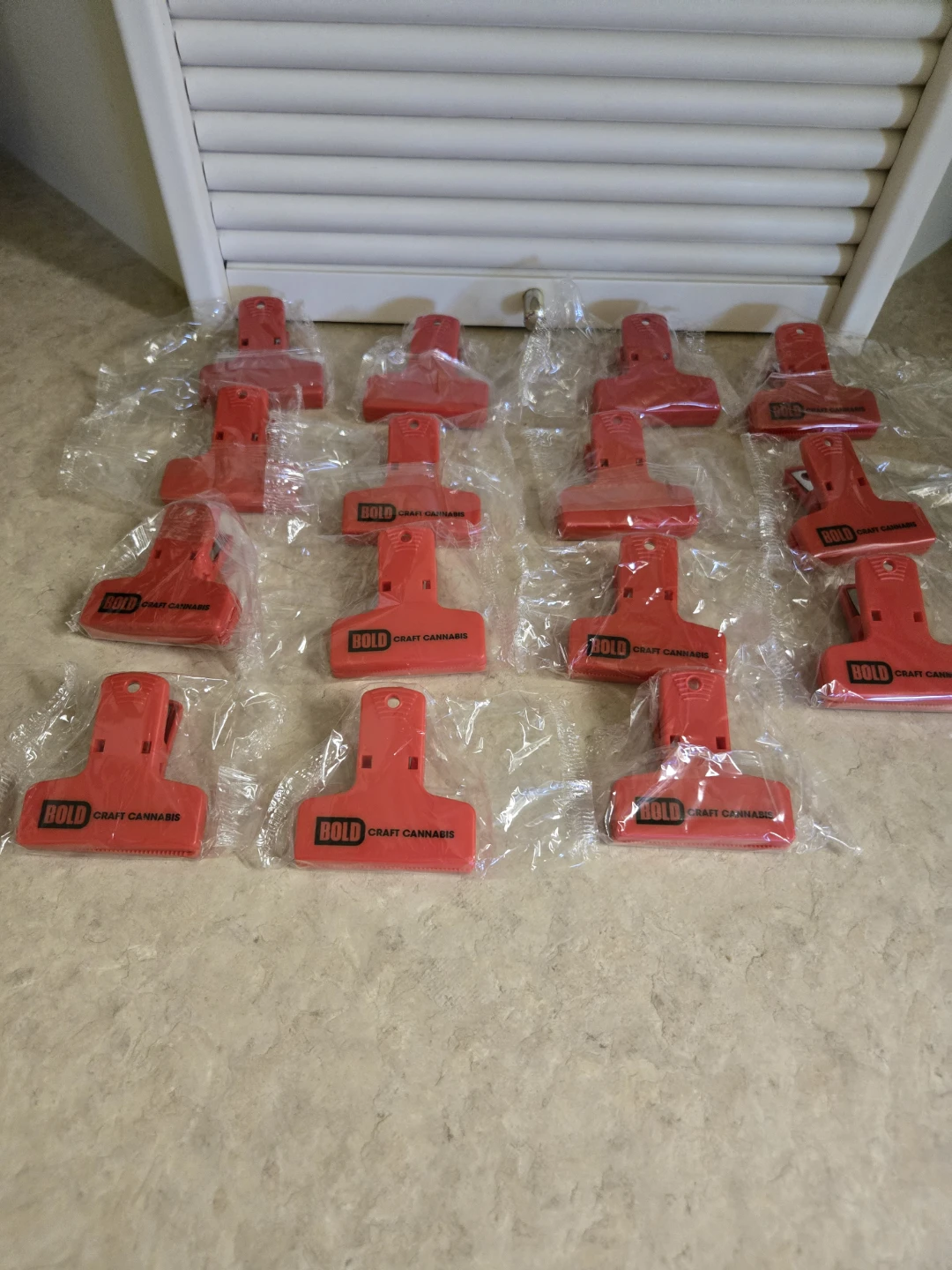 BOLD Craft Cannabis Red Bag Clips (15 Pack)