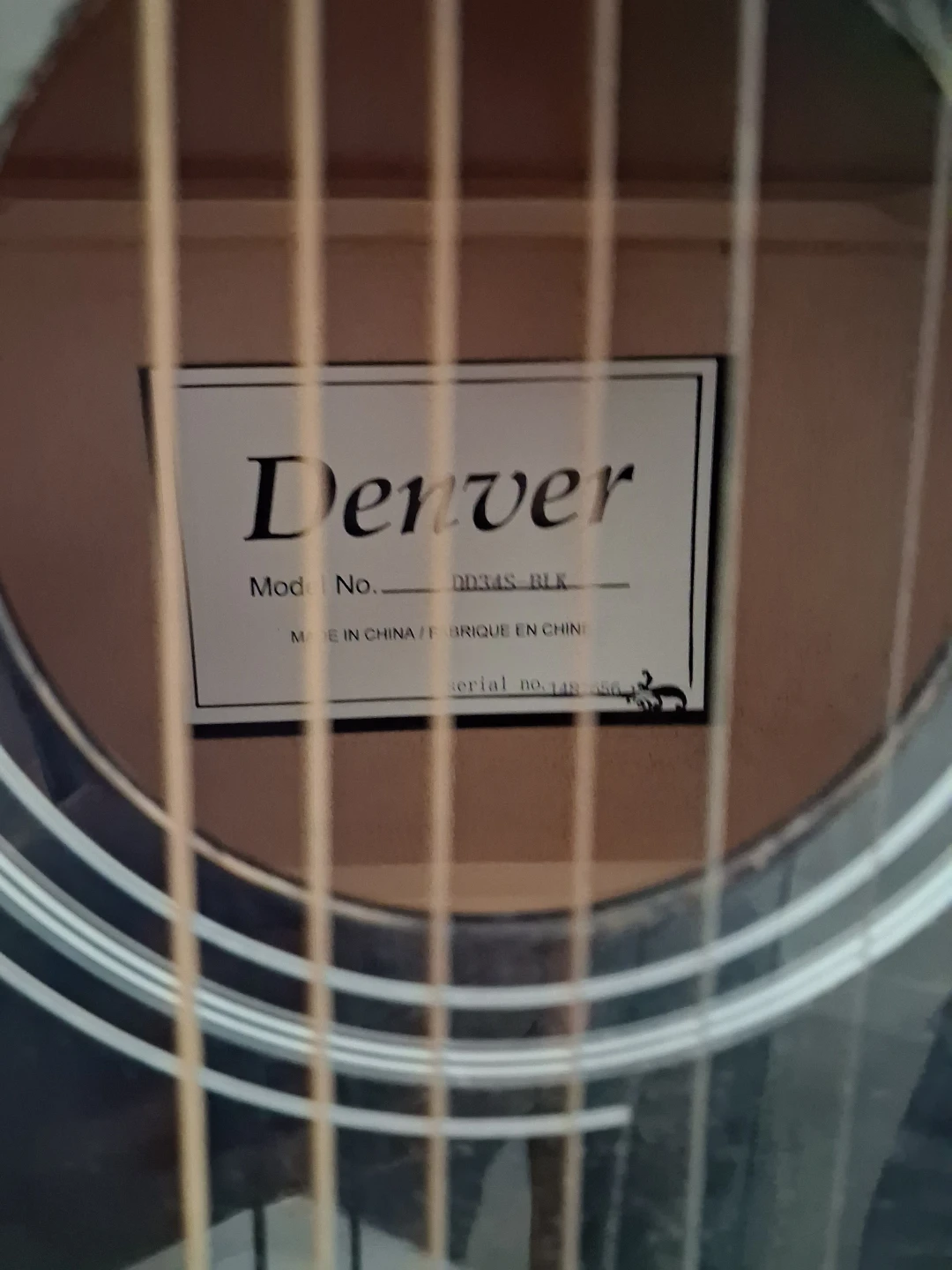 Denver Acoustic Guitar DD34S-BLK with Gig Bag - photo 3