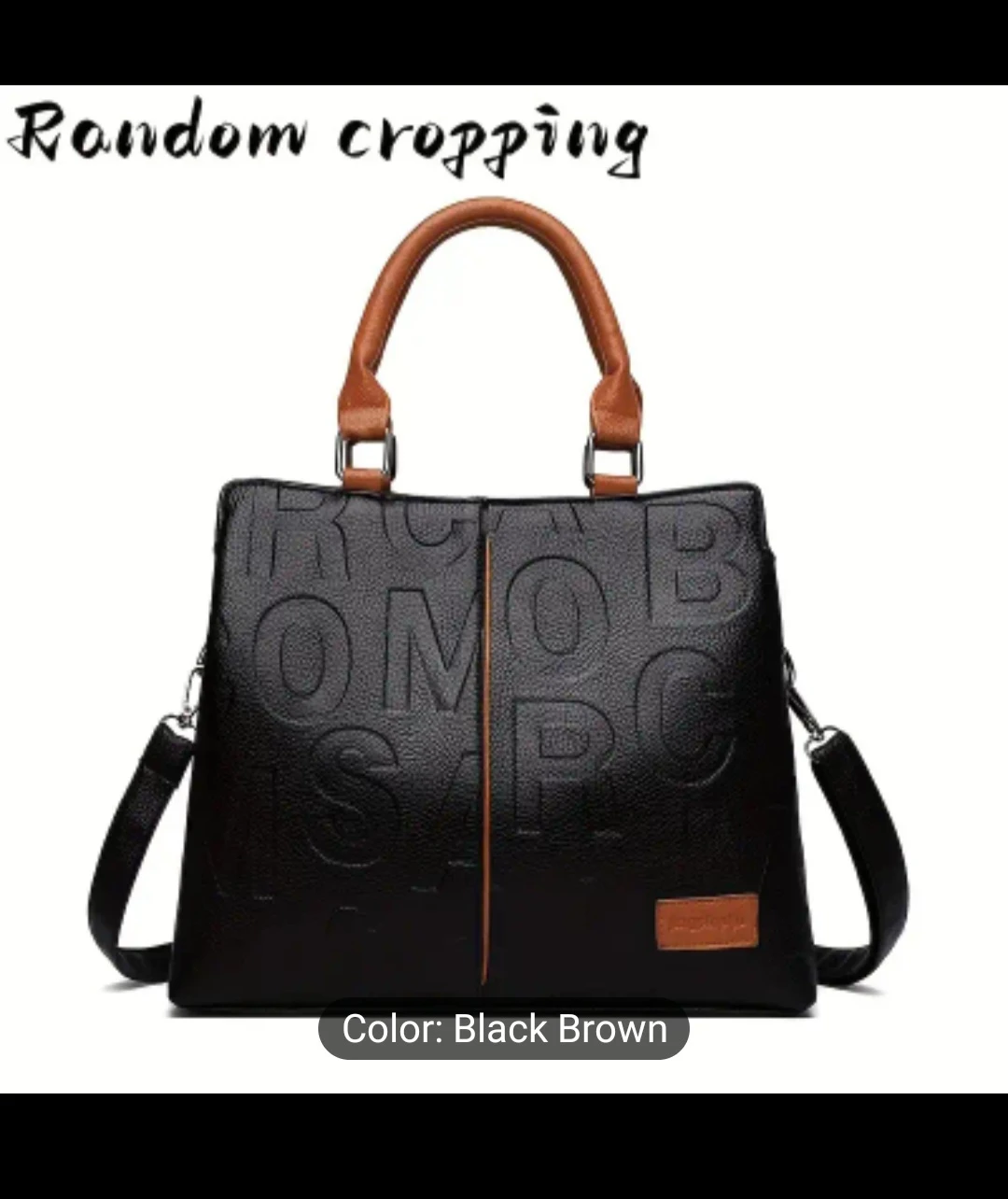 Faux Leather Handbag Set with Matching Wallet