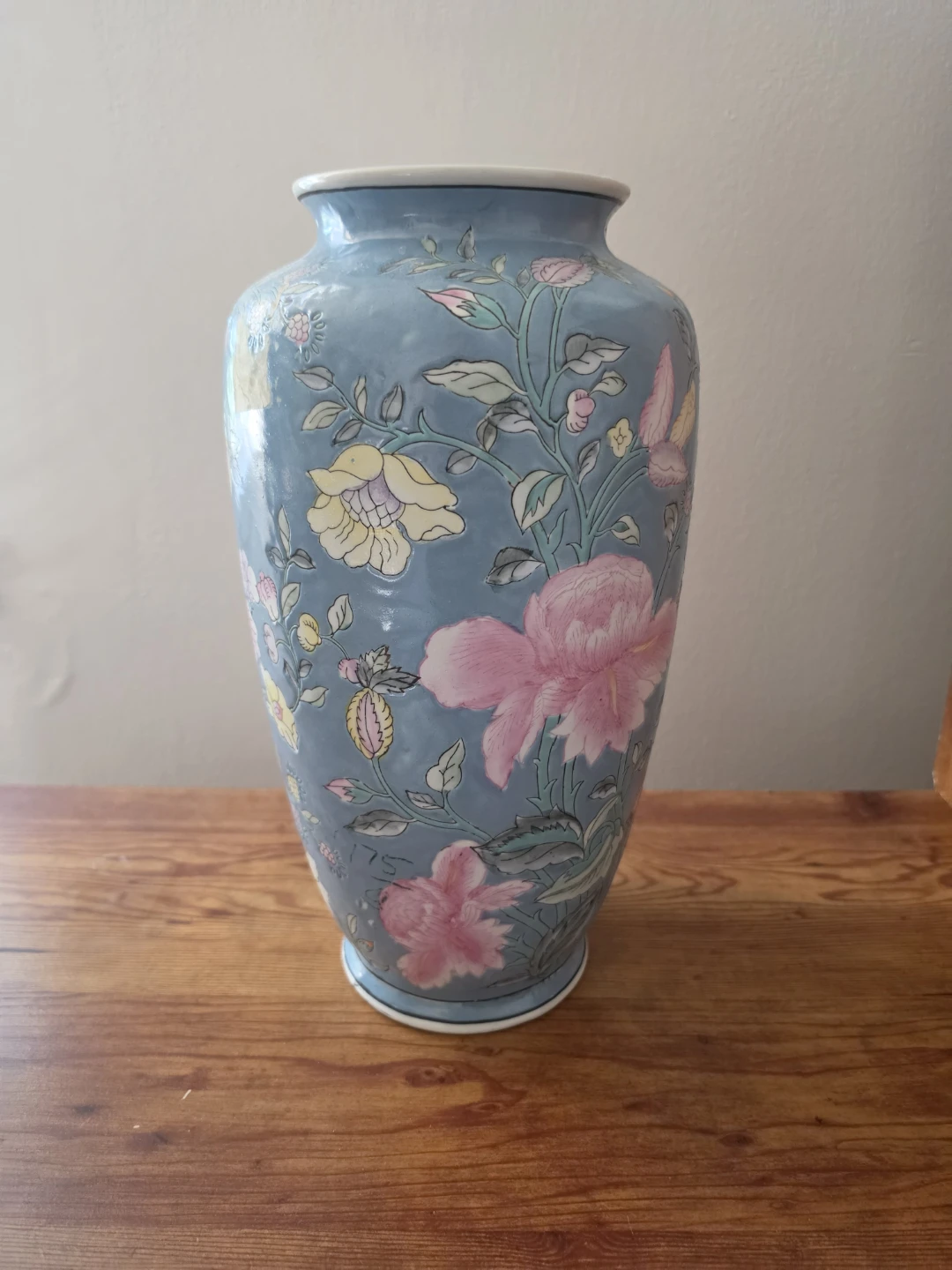 Blue Floral Ceramic Vase