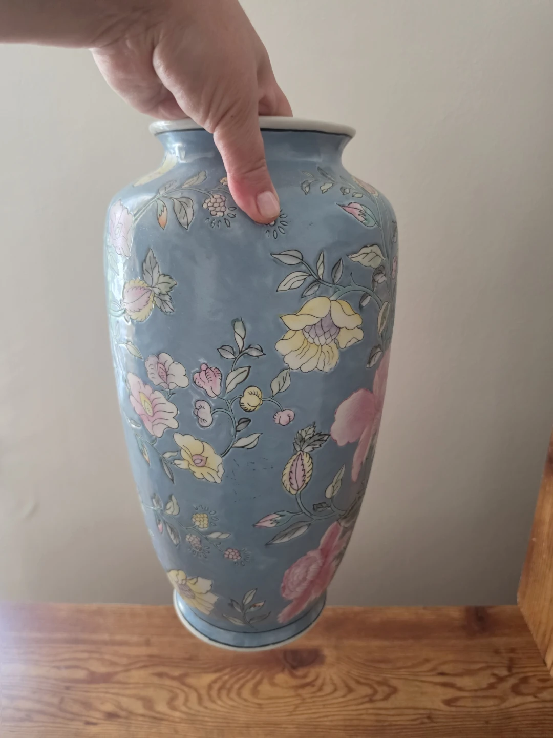 Blue Floral Ceramic Vase - photo 3
