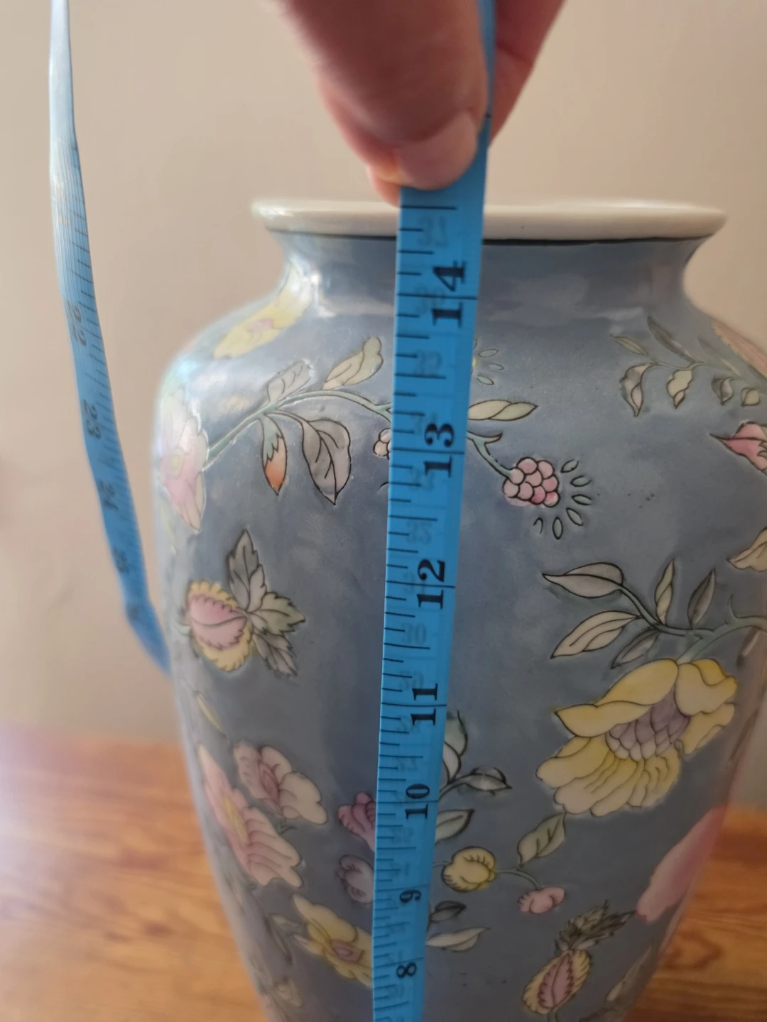 Blue Floral Ceramic Vase - photo 4