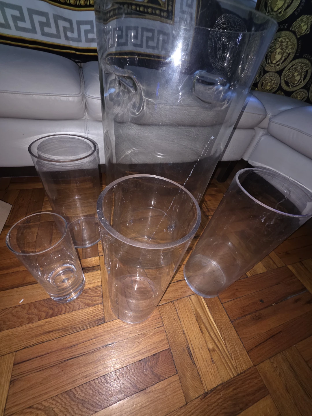 Decorative Glass Candle Holders Set
