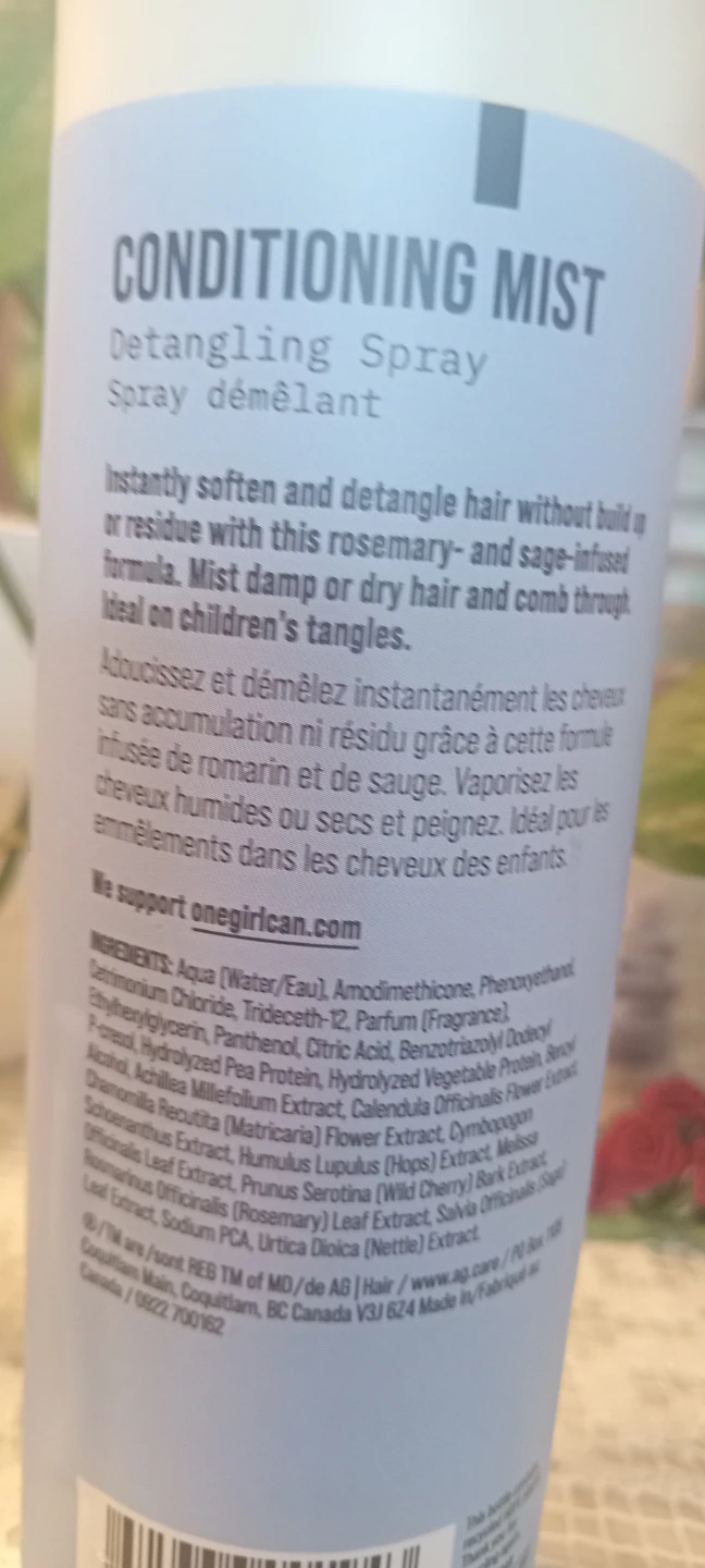 AG Care Conditioning Mist Detangling Spray 355 ml - photo 2