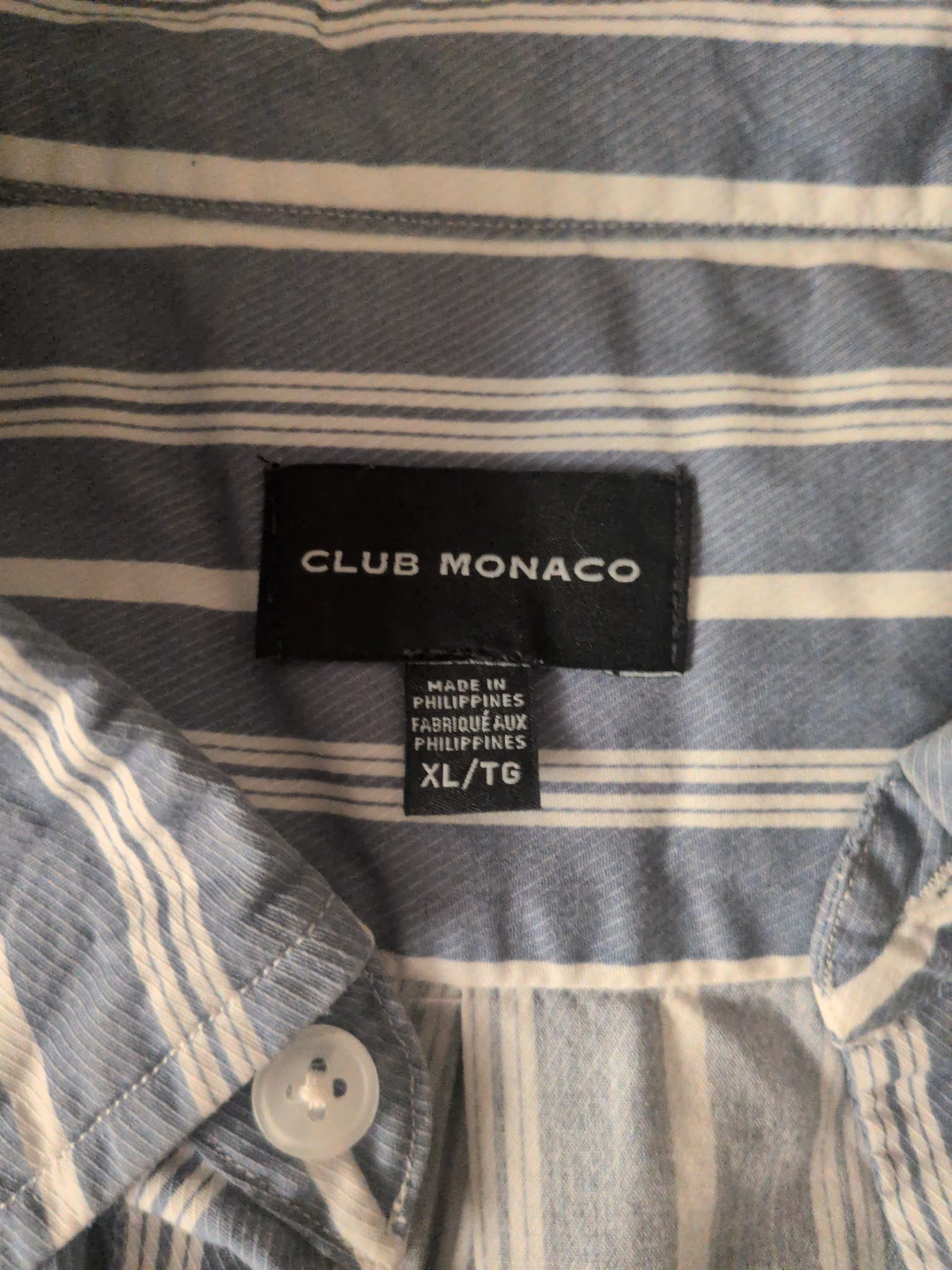 Club Monaco Striped Short Sleeve Shirt XL - photo 2