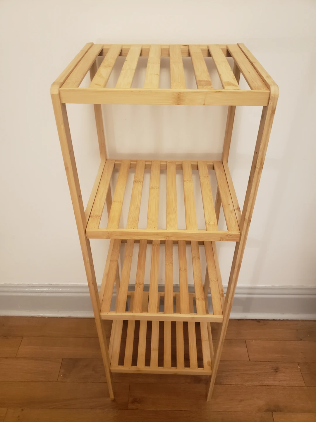 Wood Storage Shelf  4-Tier Shelving  H 43 x 13 x 12 inches - photo 2