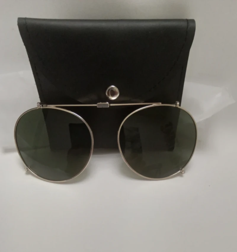 Christopher Cloos Paloma Clip-On Sunglasses - Shiny Gold - photo 3