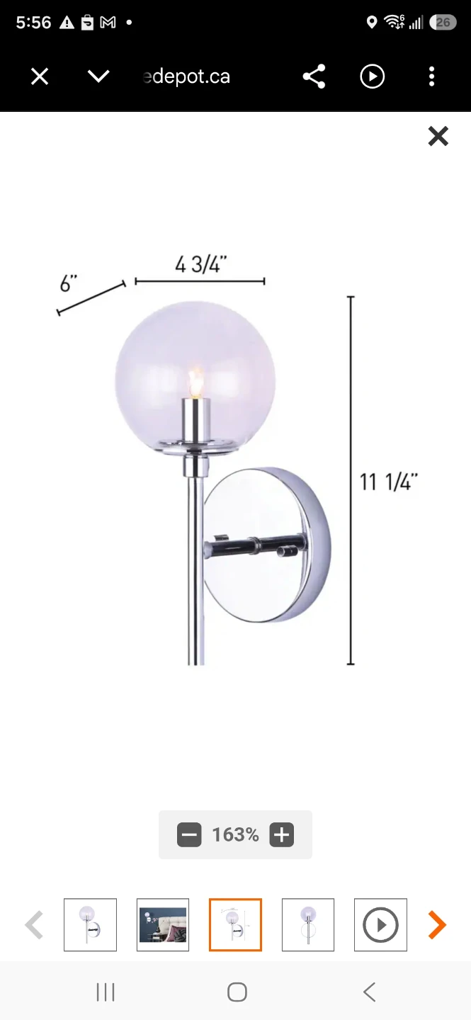 2 Modern wall lamps from Home Depot - photo 4