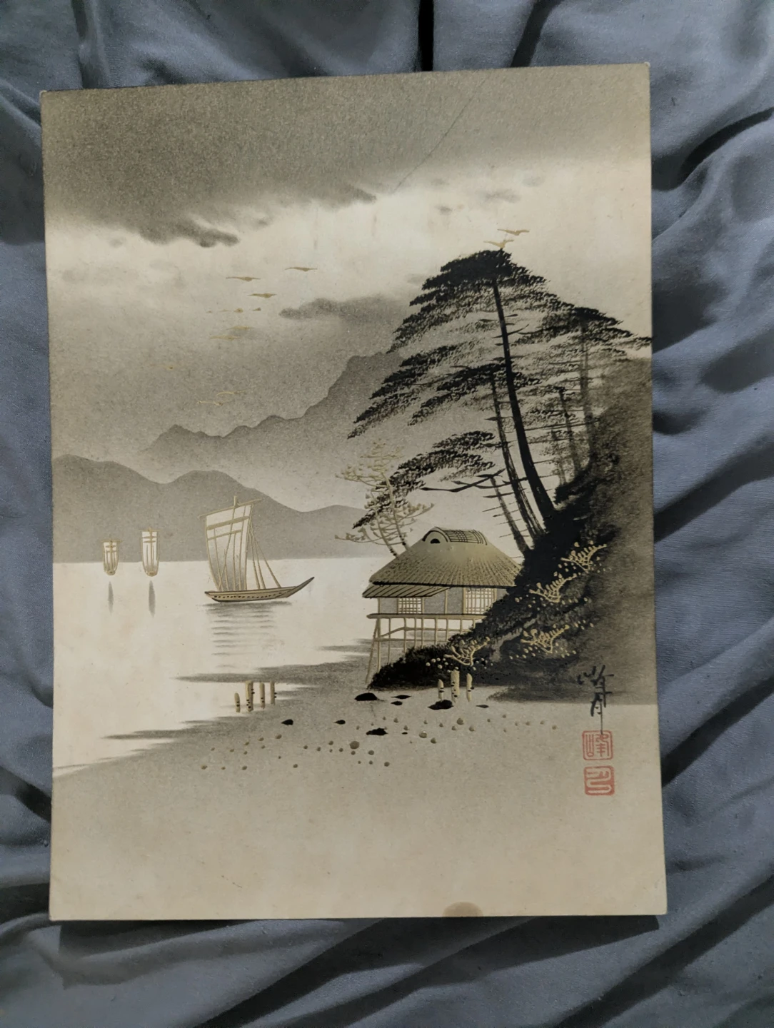Set of 2 Japanese Landscape Art Prints - photo 2