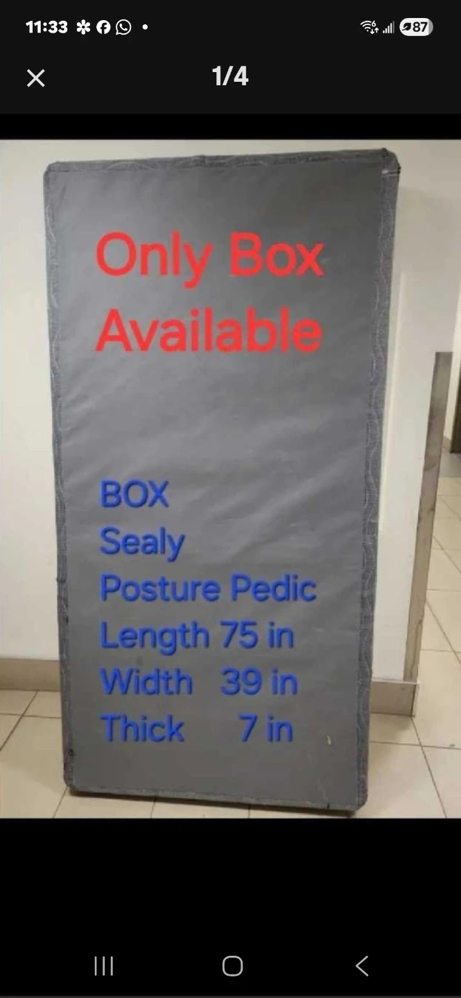 SEALY Posture Pedic Technology Twin Mattress BOX Only. NEW
