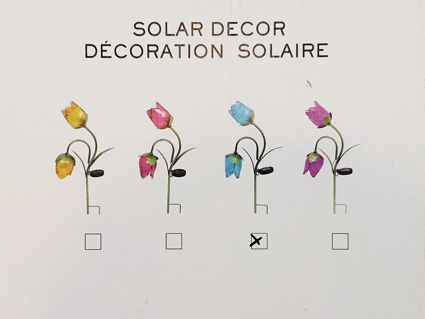 4 Different Coloured Flower Solar Decor - photo 4