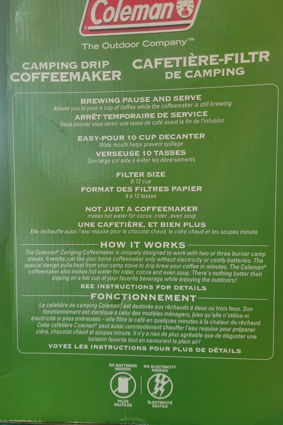 Coleman Camping Coffee Maker 10 Cup Black - photo 3
