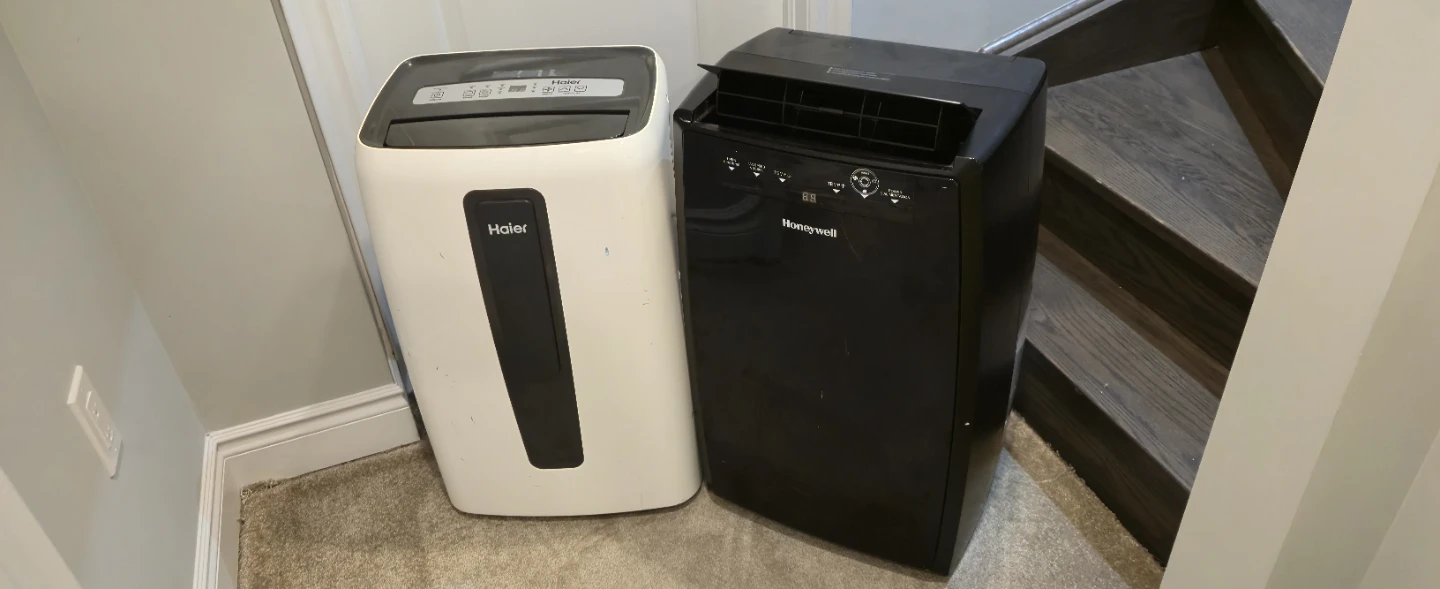 2 Portable air Conditioners. Honeywell & Haier. ($285 Each).