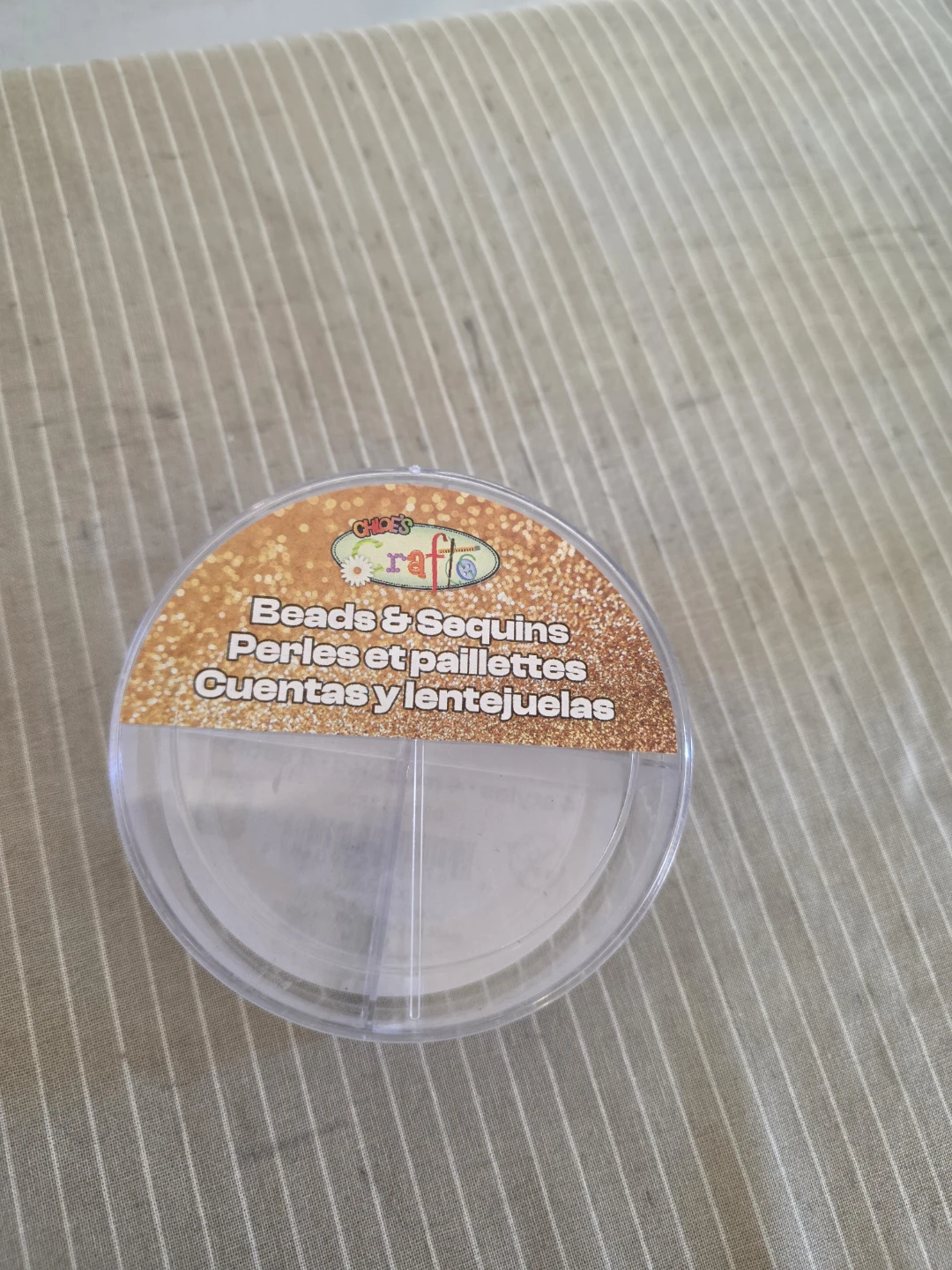 Empty bead storage box