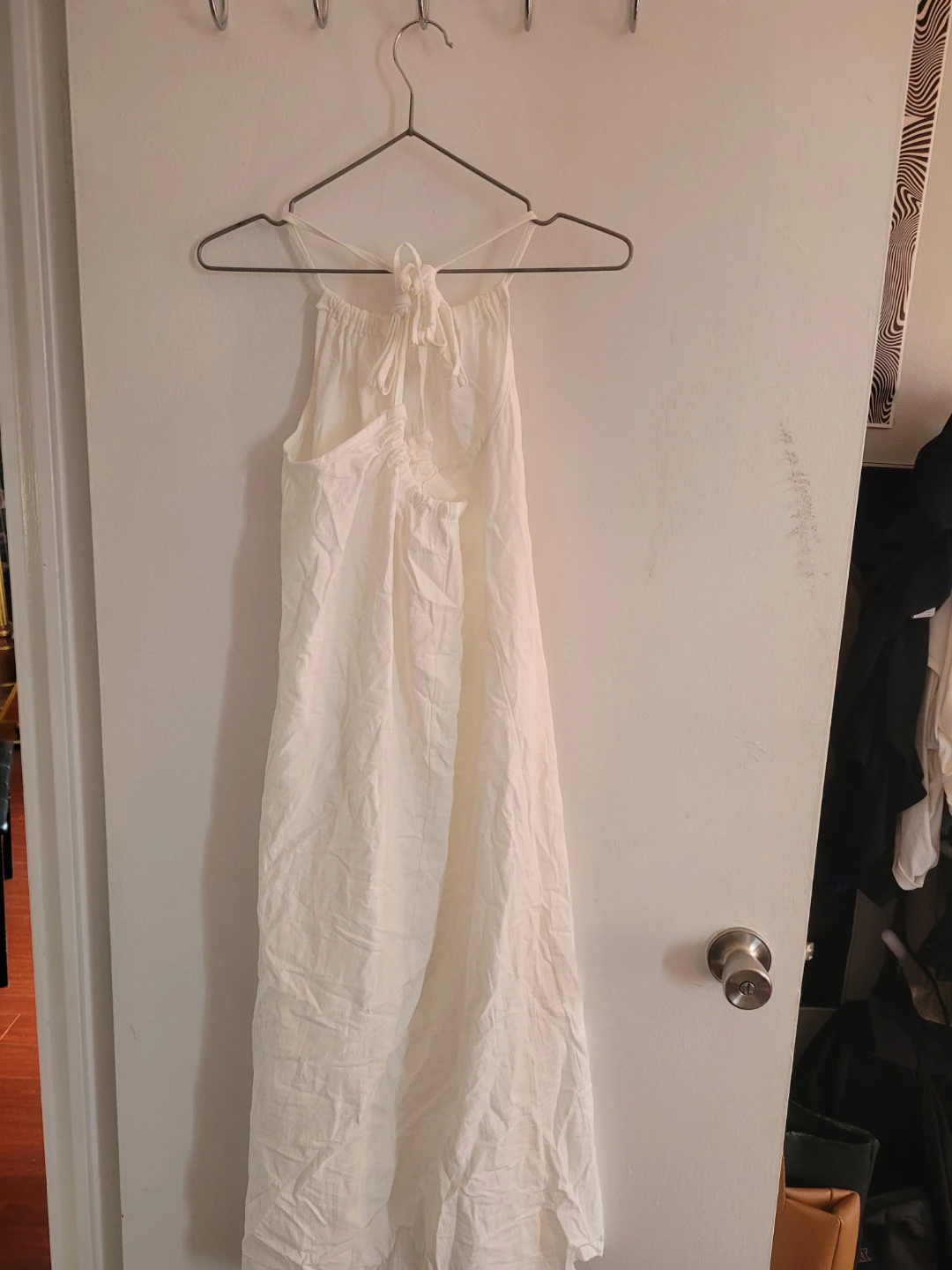 White Linen classic dress - photo 3