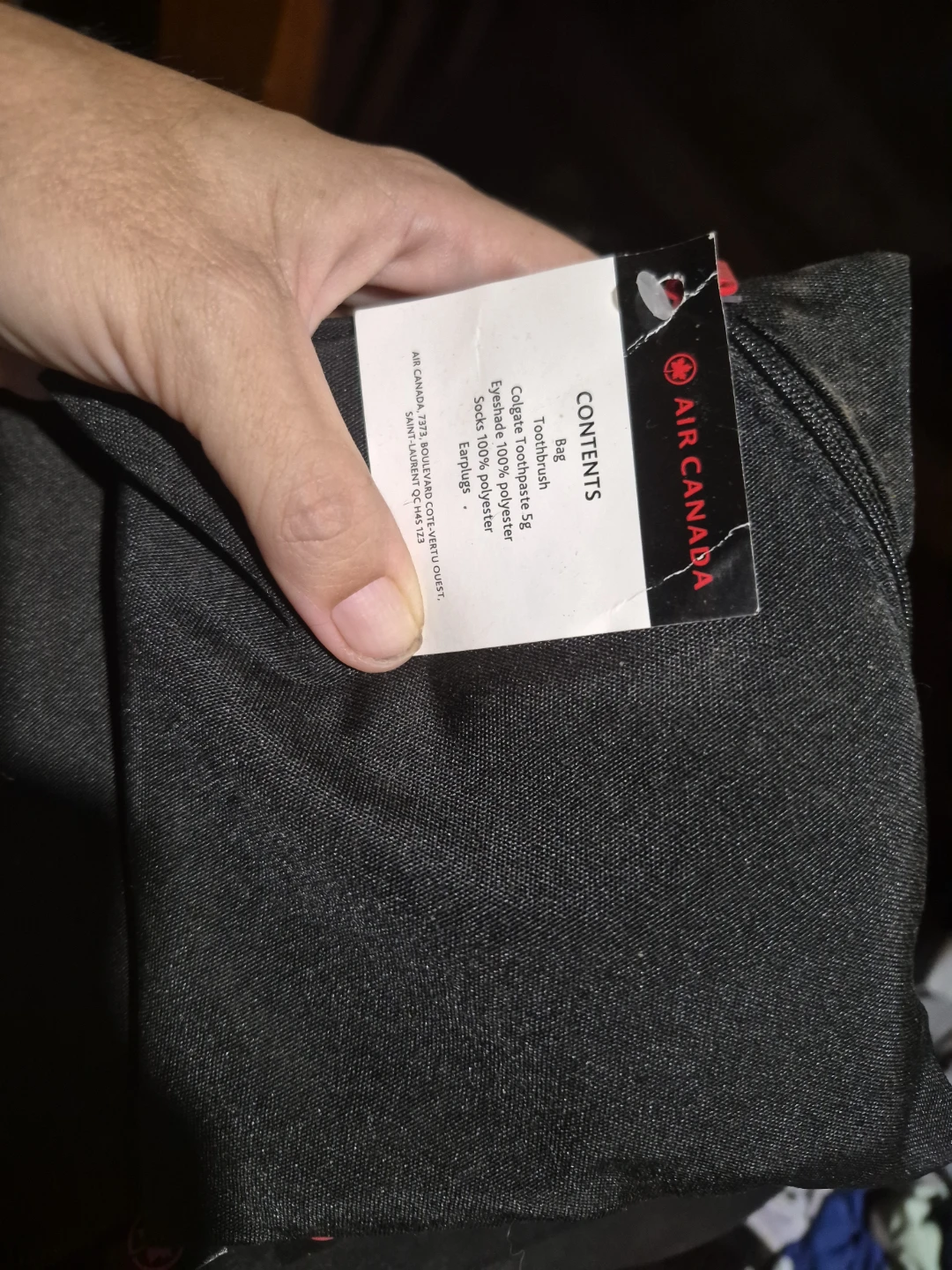 Air Canada Amenity Kit Bag