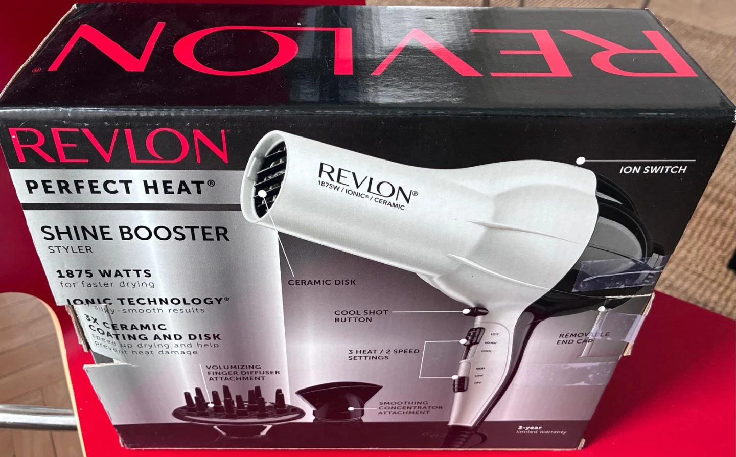 Revlon Perfect Heat Shine Booster Styler Hair Dryer