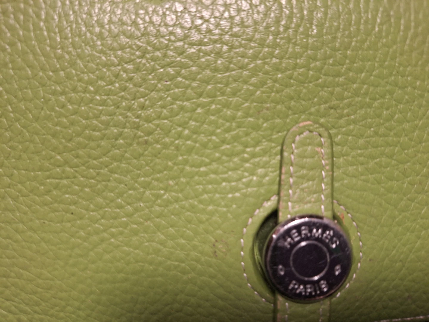 Hermès Lime Green Leather Wallet
