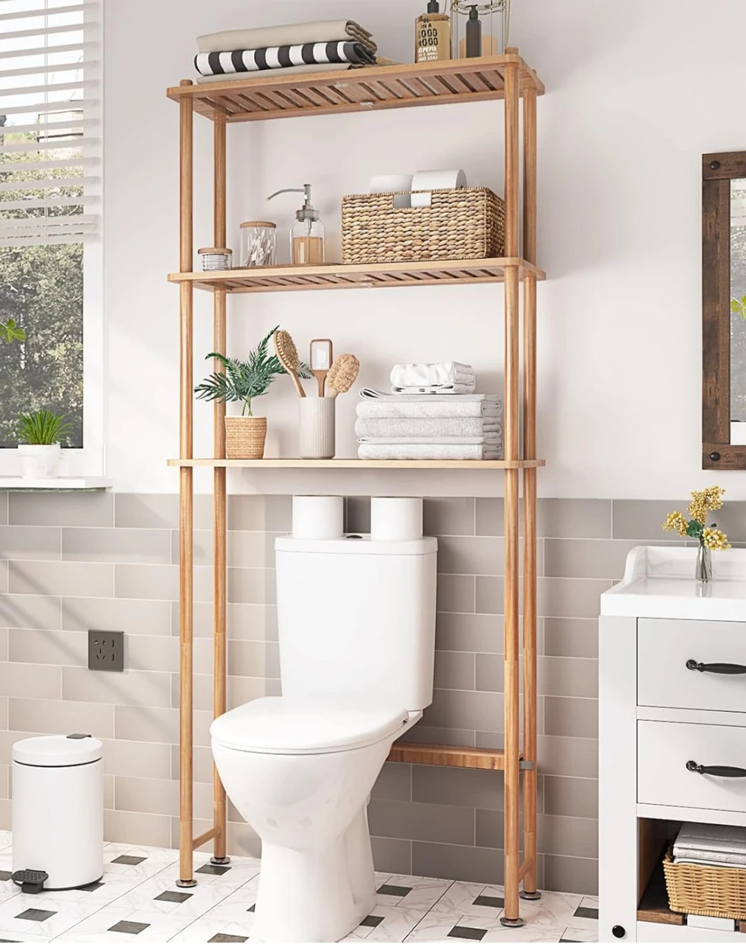 Bamboo Over-the-Toilet Storage Shelf - photo 4