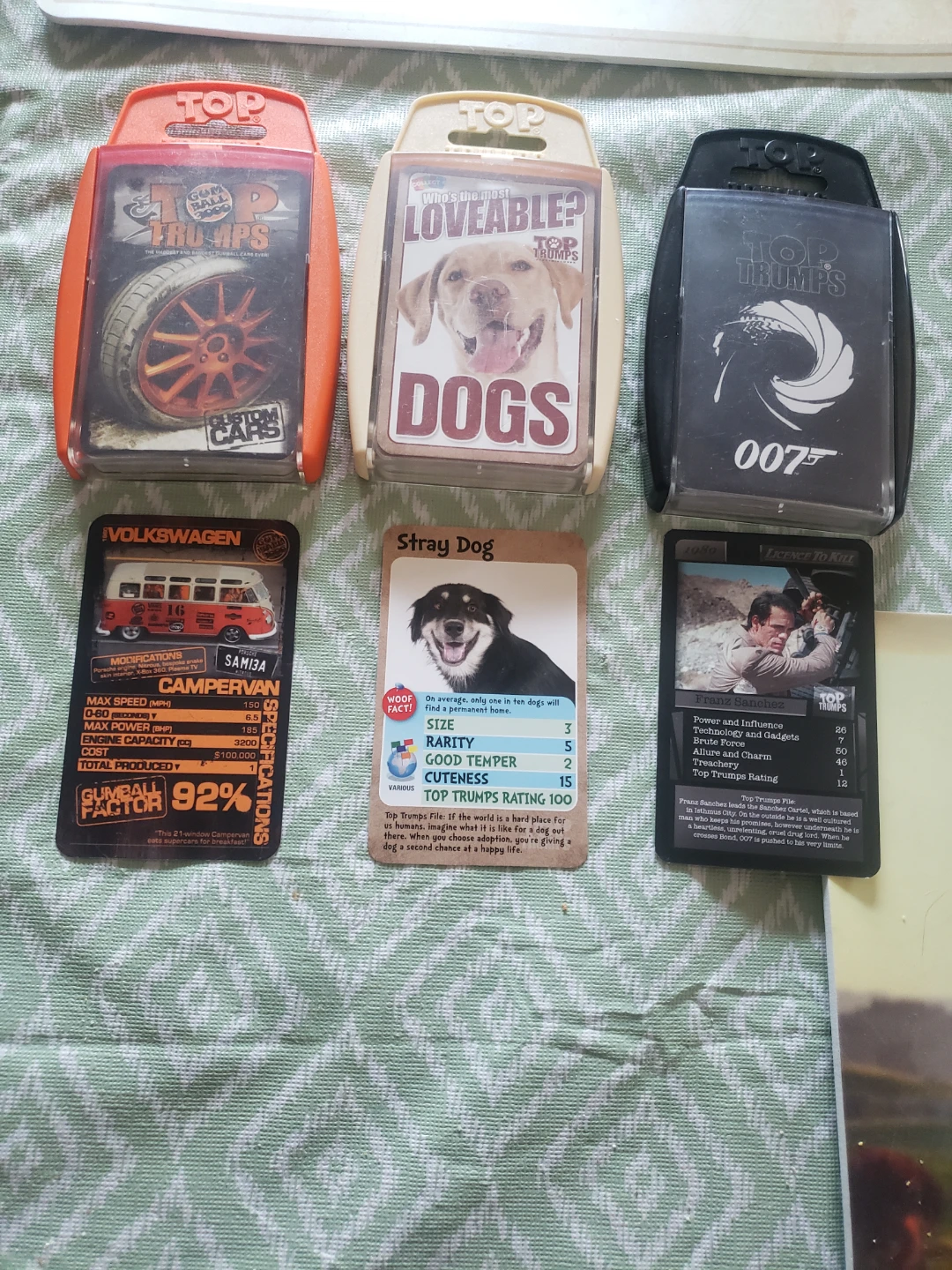 Top Trumps Card Games - Dogs, Custom Cars, and 007