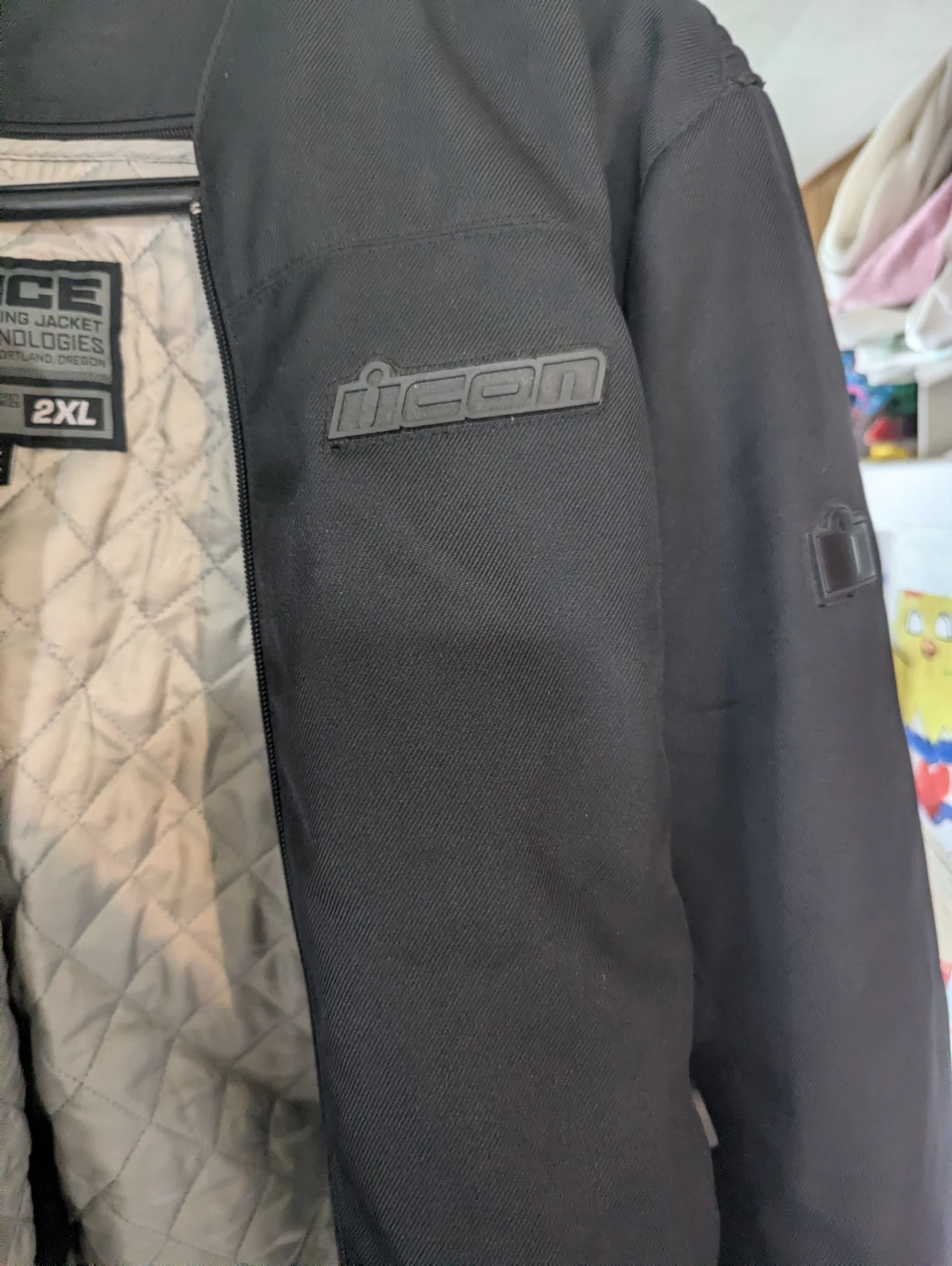 Icon Padded Motorcycle Jacket - 2XL - Black - photo 2
