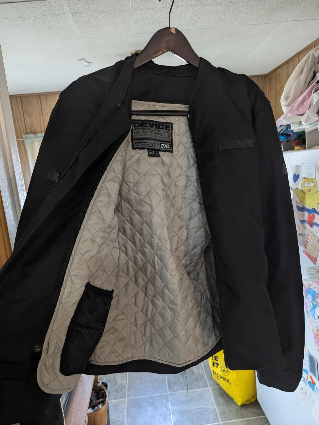 Icon Padded Motorcycle Jacket - 2XL - Black - photo 5