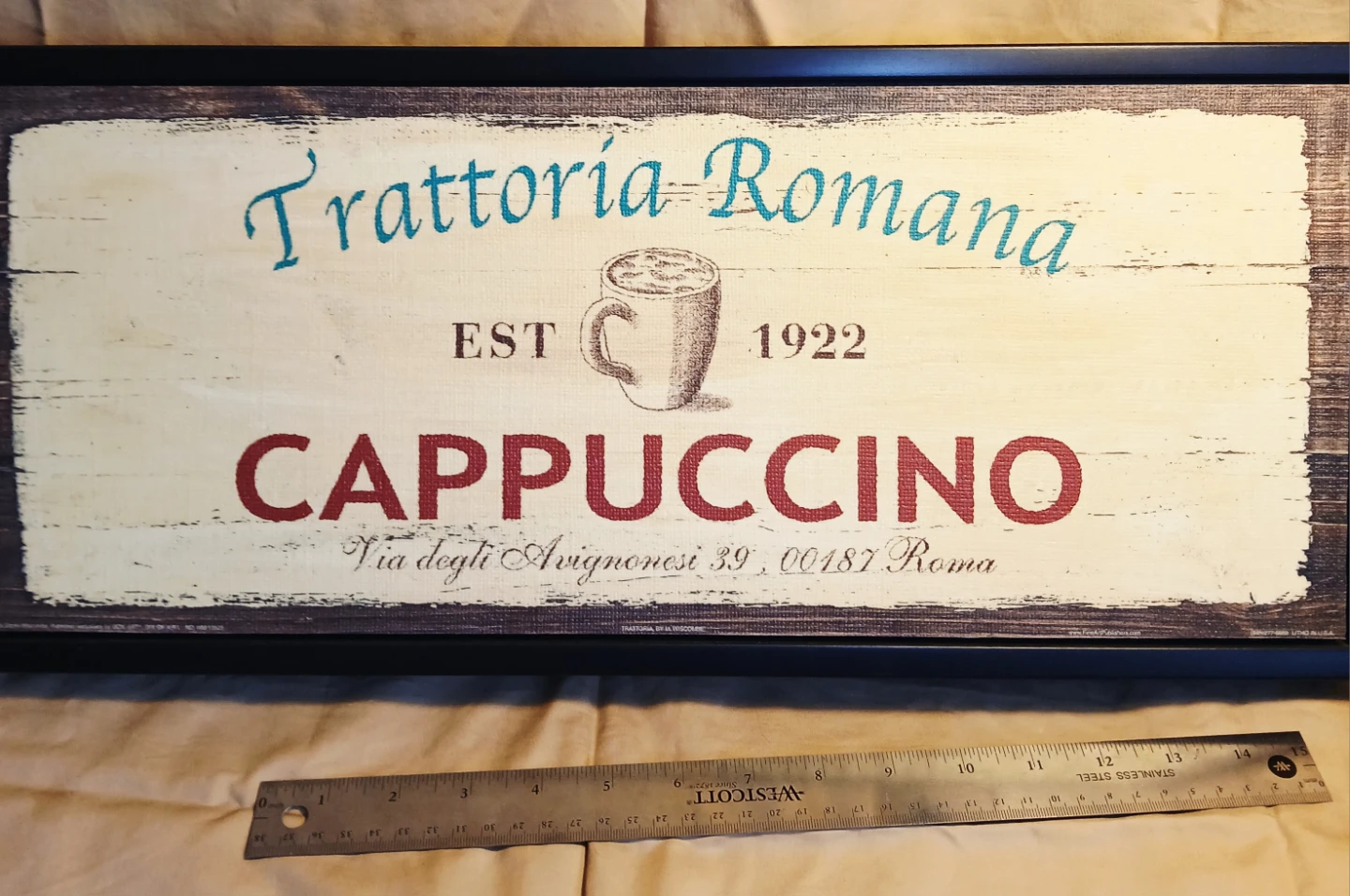 Trattoria Romana Cappuccino Sign