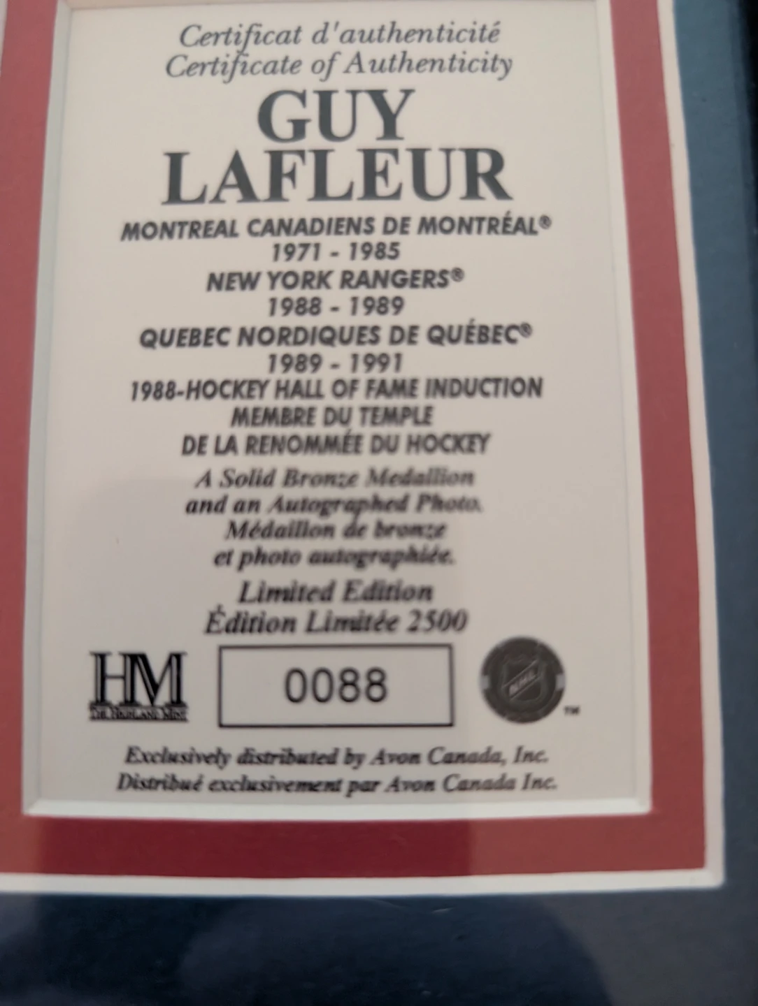 Guy Lafleur Autographed Photo - Limited Edition 0088/2500 - photo 2