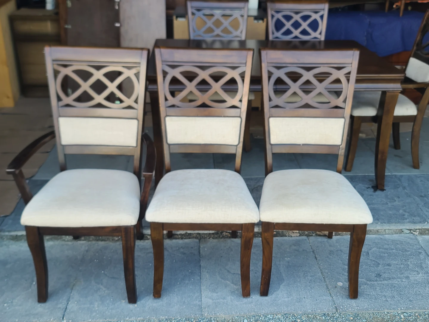 Wooden Dining Table with Leaf and 6 Chairs - photo 5