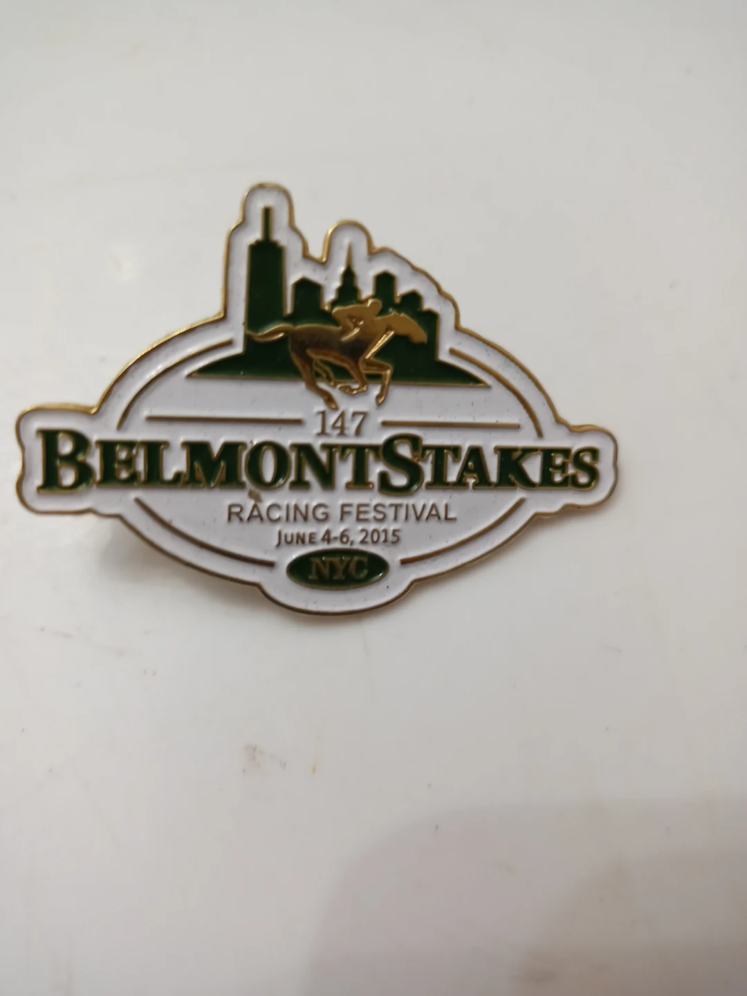 147th Belmont Stakes Collectible Enameled Pin - 2015 NYC
