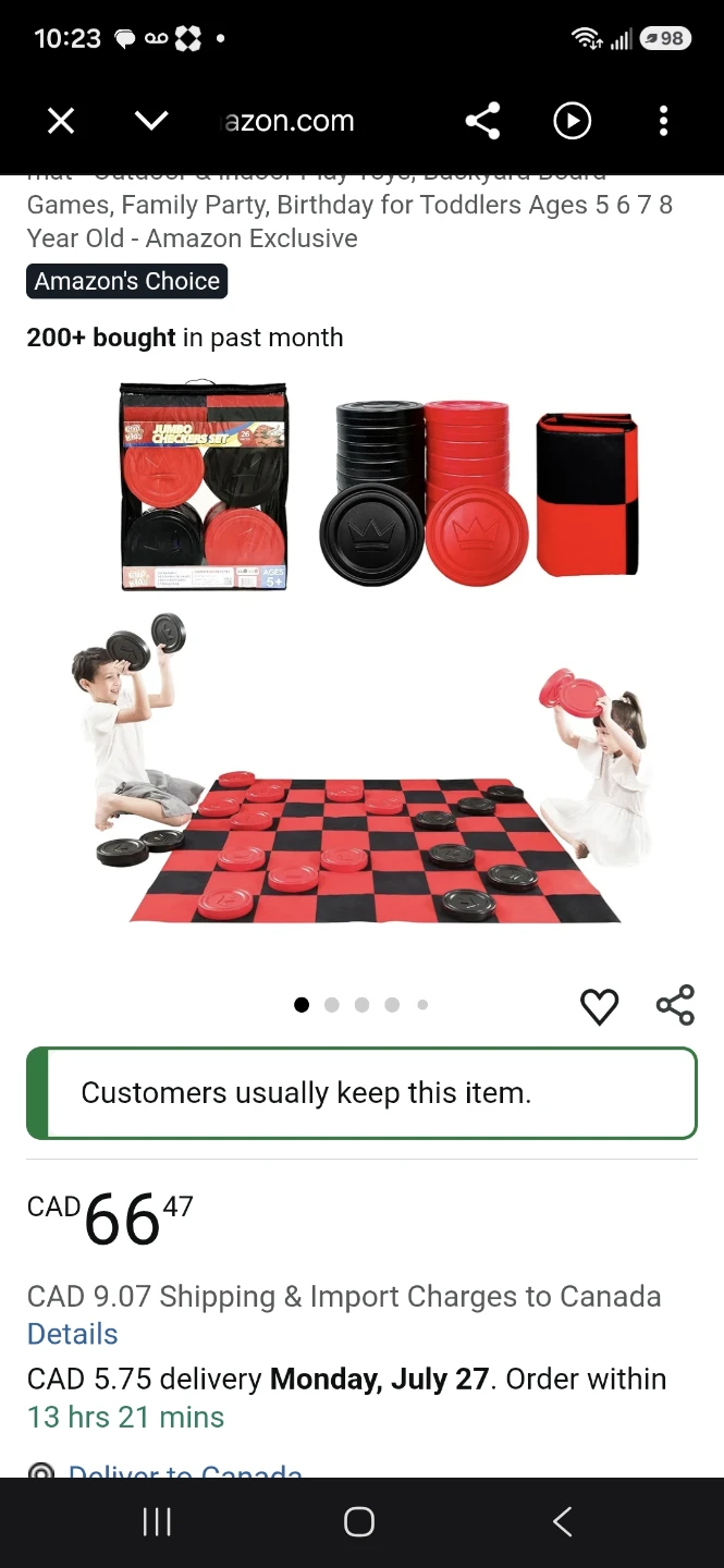Giant Checkers Board Game - photo 5