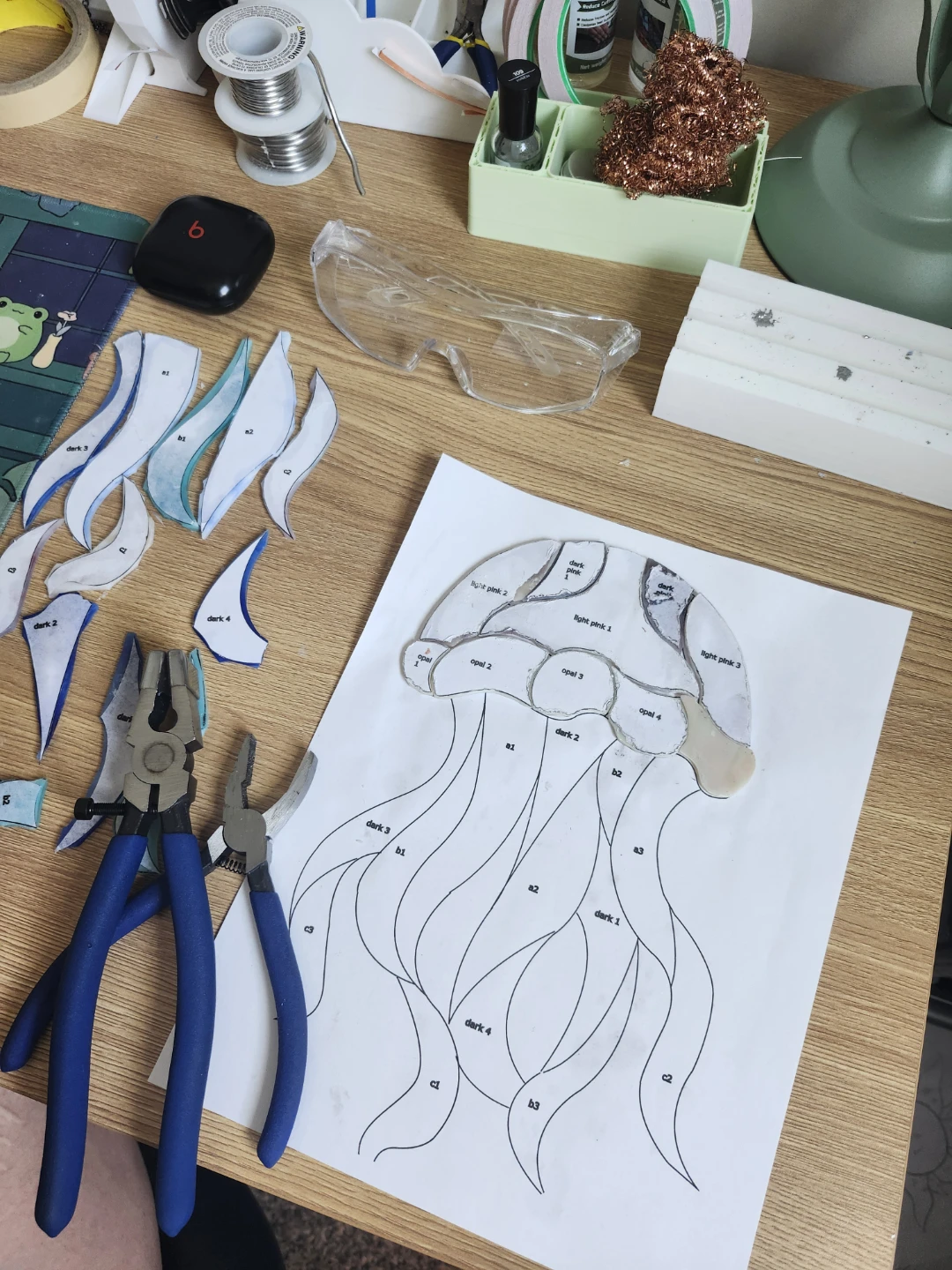 Stained Glass Jellyfish Sun Catcher