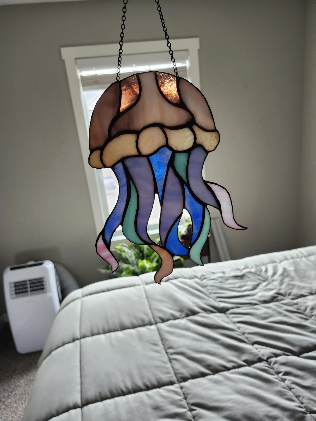Stained Glass Jellyfish Sun Catcher - photo 4